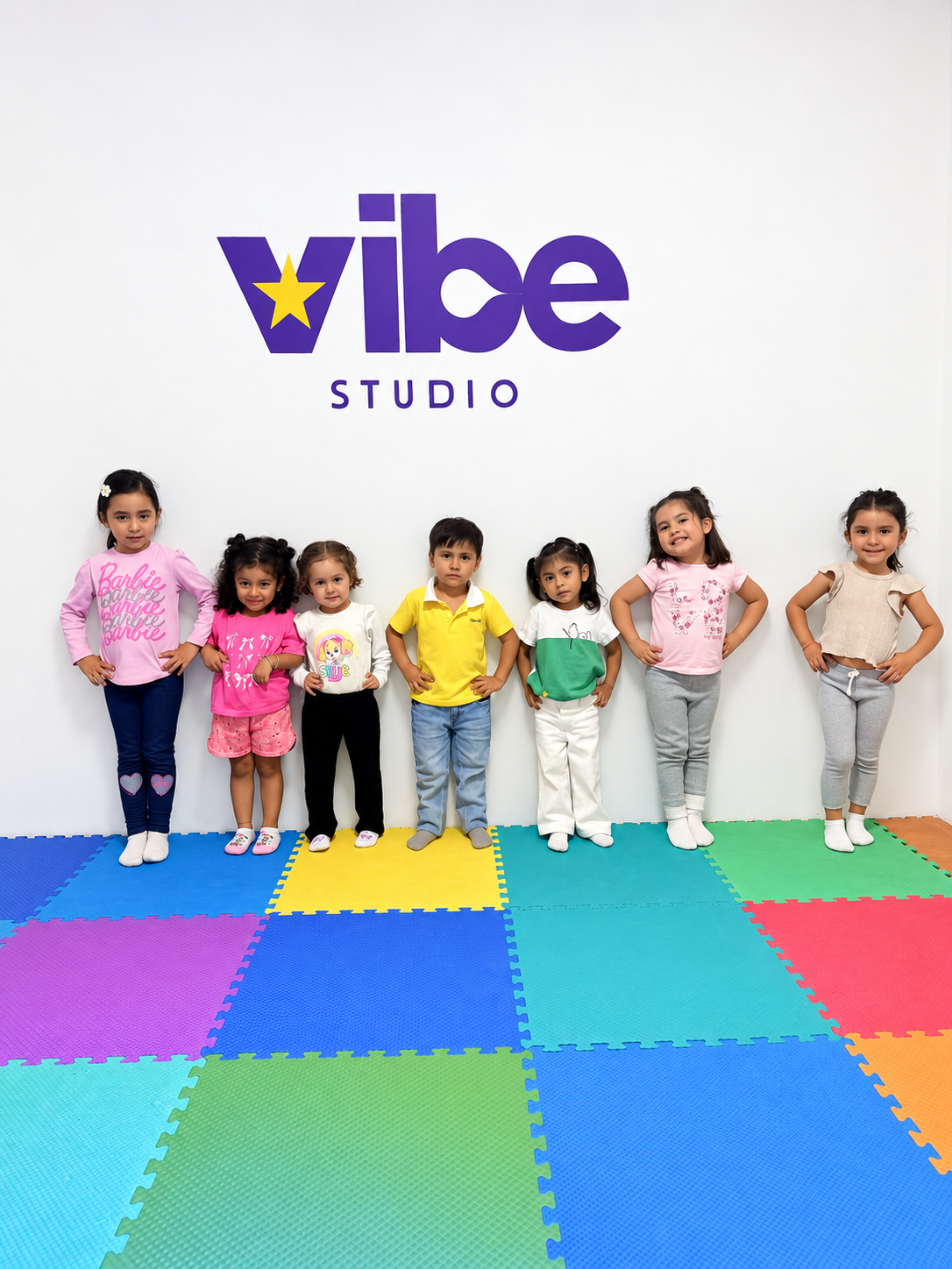 Grupo infantil dentro de Vibe Studio